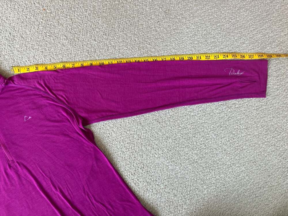 Paradox Merino Blend 1/4 Zip Long Sleeve Top Purple Women's Size L - Picture 8 of 10